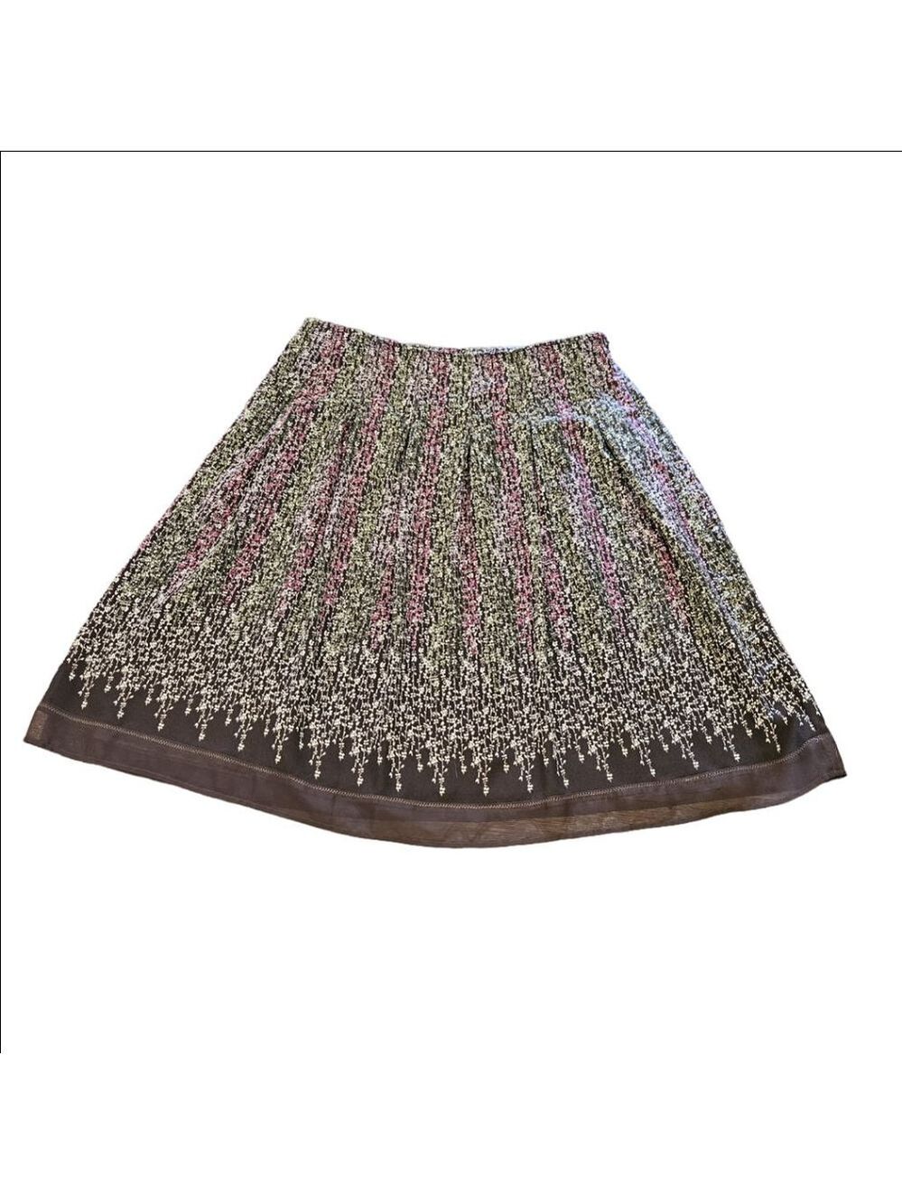 Women's R.Q.T. Skirt Size 14 Brown Multi-Color